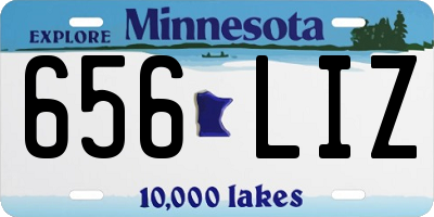 MN license plate 656LIZ