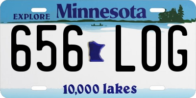 MN license plate 656LOG