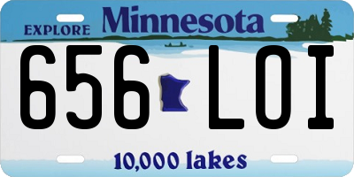 MN license plate 656LOI