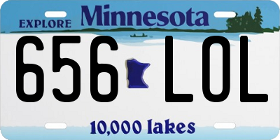 MN license plate 656LOL