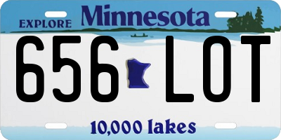 MN license plate 656LOT