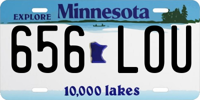 MN license plate 656LOU