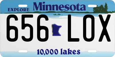 MN license plate 656LOX
