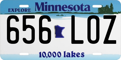MN license plate 656LOZ