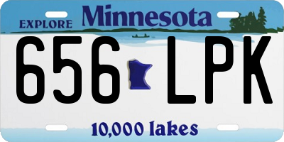 MN license plate 656LPK