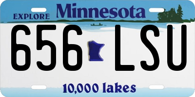 MN license plate 656LSU
