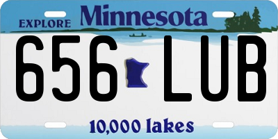 MN license plate 656LUB