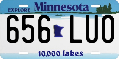 MN license plate 656LUO