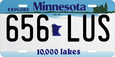 MN license plate 656LUS