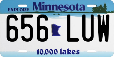 MN license plate 656LUW
