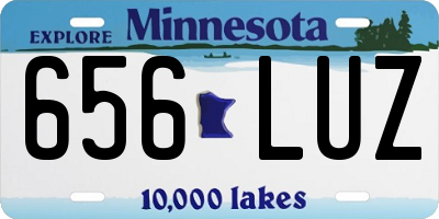 MN license plate 656LUZ