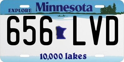 MN license plate 656LVD