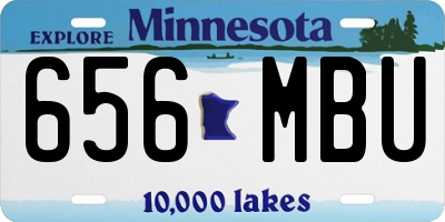 MN license plate 656MBU