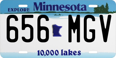 MN license plate 656MGV