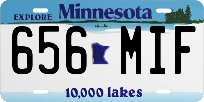 MN license plate 656MIF