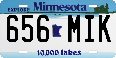MN license plate 656MIK