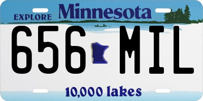 MN license plate 656MIL