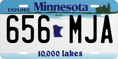 MN license plate 656MJA