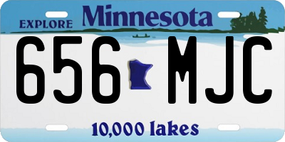 MN license plate 656MJC
