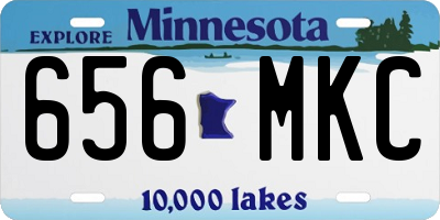 MN license plate 656MKC