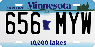 MN license plate 656MYW