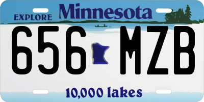 MN license plate 656MZB