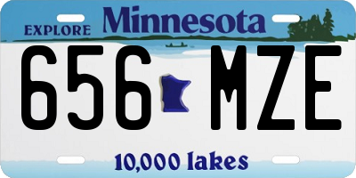 MN license plate 656MZE