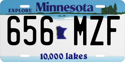 MN license plate 656MZF