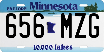MN license plate 656MZG
