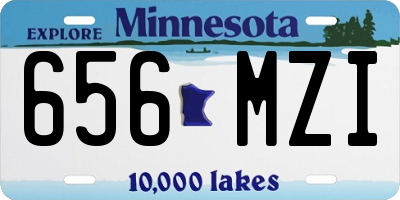 MN license plate 656MZI
