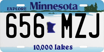MN license plate 656MZJ