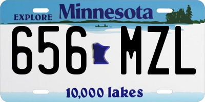 MN license plate 656MZL