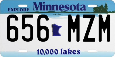 MN license plate 656MZM