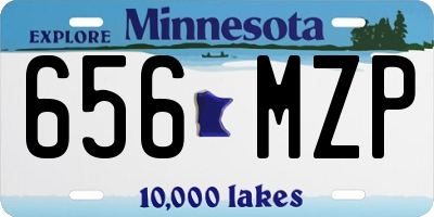 MN license plate 656MZP