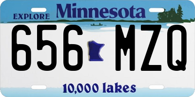 MN license plate 656MZQ