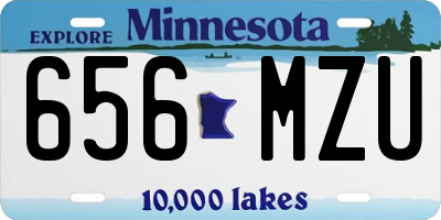 MN license plate 656MZU