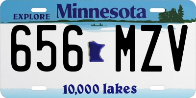 MN license plate 656MZV