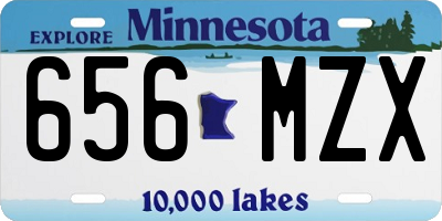 MN license plate 656MZX