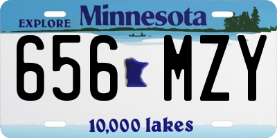 MN license plate 656MZY