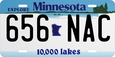 MN license plate 656NAC