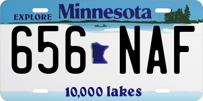 MN license plate 656NAF