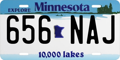 MN license plate 656NAJ
