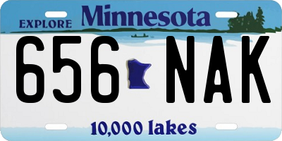 MN license plate 656NAK