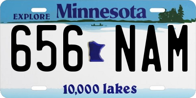 MN license plate 656NAM