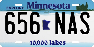 MN license plate 656NAS