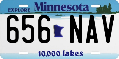 MN license plate 656NAV