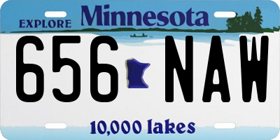 MN license plate 656NAW