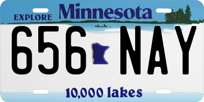 MN license plate 656NAY