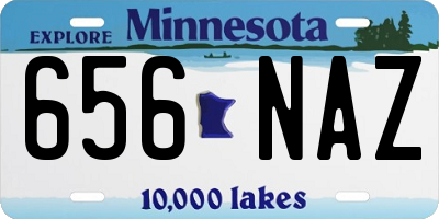 MN license plate 656NAZ