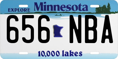 MN license plate 656NBA